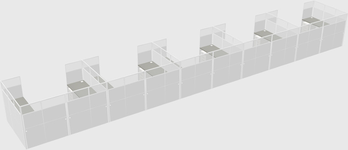 U-shaped cubicle