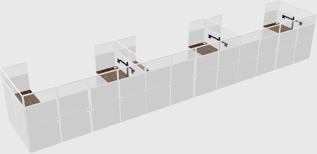 U-shaped cubicle