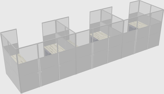 Cabine en u