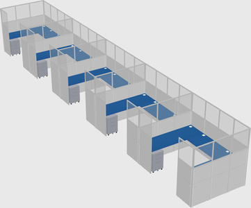 U-shaped cubicle