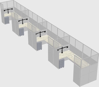 U-shaped cubicle