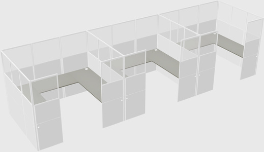 U-shaped cubicle