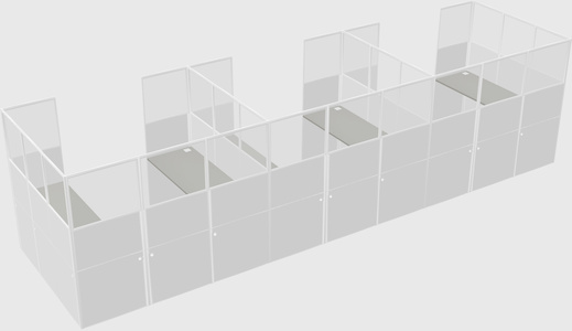 U-shaped cubicle