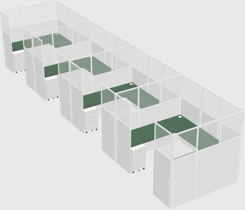 U-shaped cubicle
