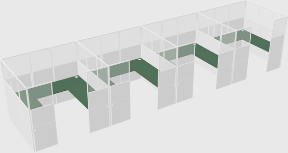 U-shaped cubicle