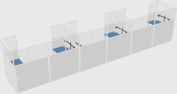 U-shaped cubicle