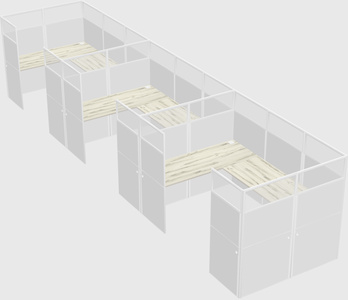 U-shaped cubicle