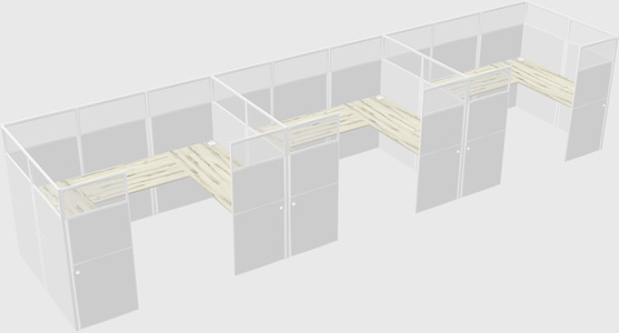 U-shaped cubicle
