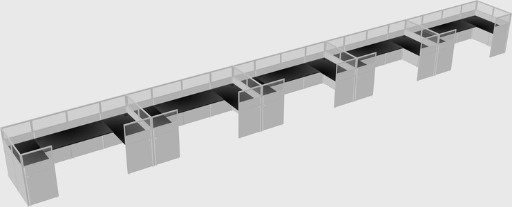U-shaped cubicle