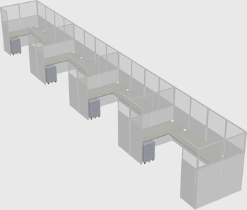 U-shaped cubicle