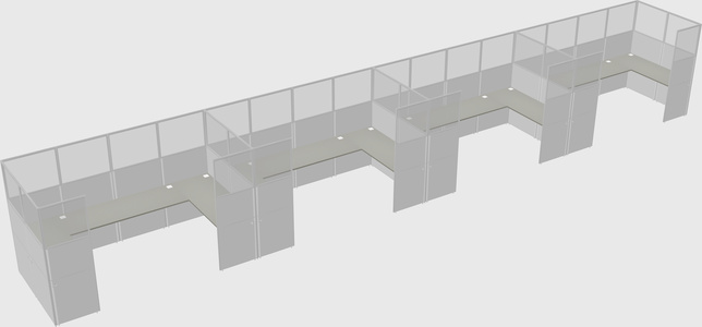 U-shaped cubicle