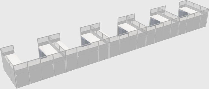 U-shaped cubicle
