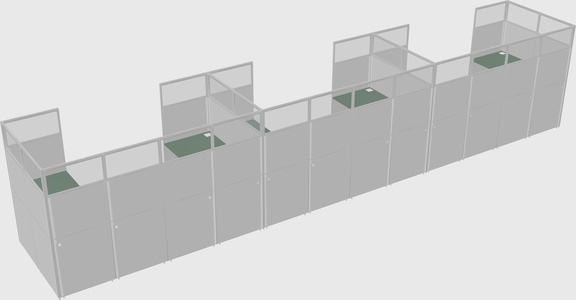 U-shaped cubicle