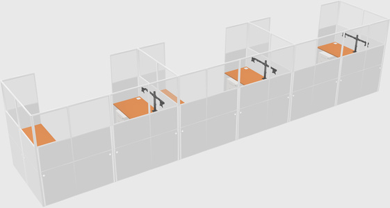 U-shaped cubicle