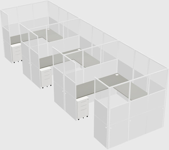 U-shaped cubicle