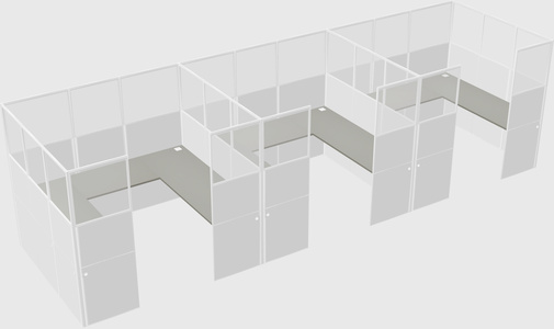 U-shaped cubicle