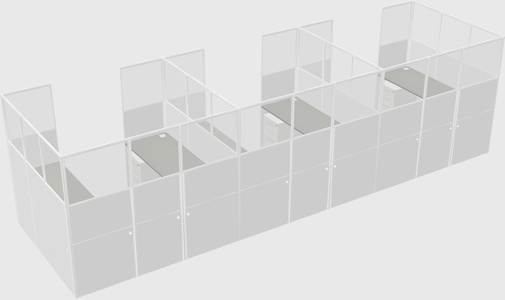 U-shaped cubicle