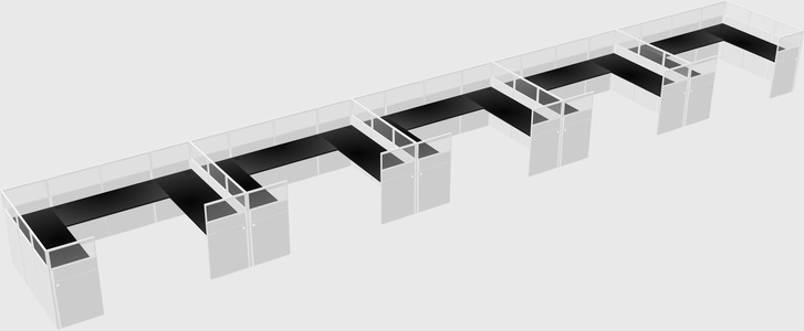 U-shaped cubicle