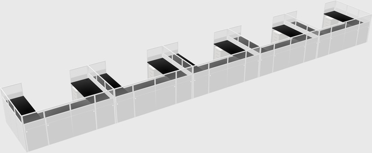 U-shaped cubicle