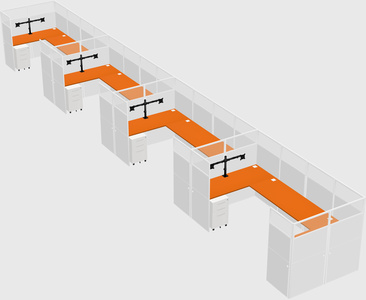 U-shaped cubicle