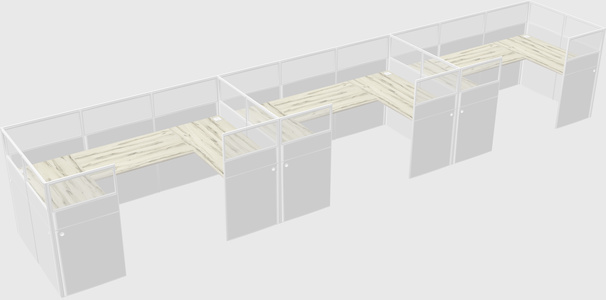 U-shaped cubicle