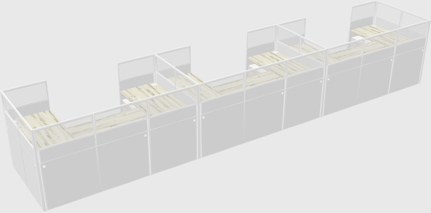 U-shaped cubicle