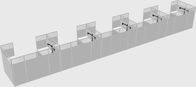 U-shaped cubicle