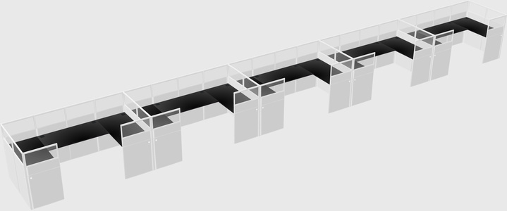 U-shaped cubicle