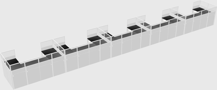 U-shaped cubicle