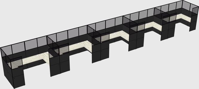 U-shaped cubicle