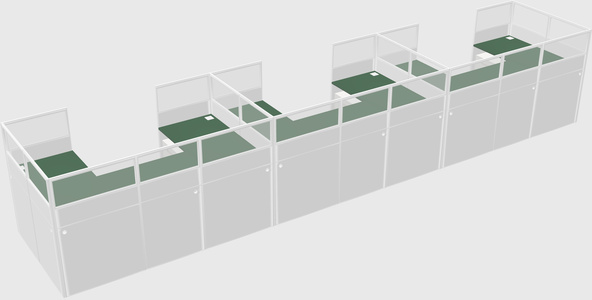 Cabine en u