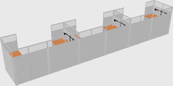 Cabine en u