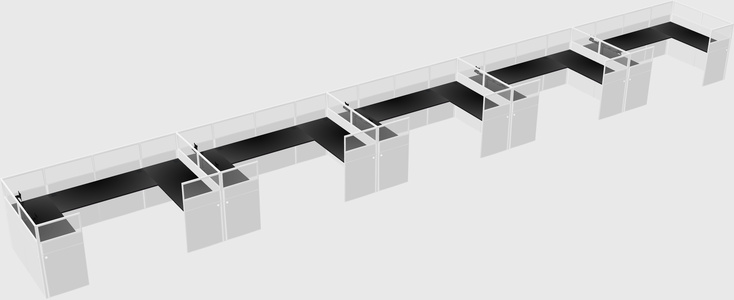 U-shaped cubicle