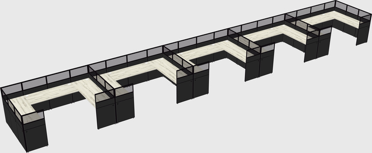 U-shaped cubicle