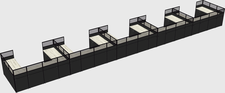 U-shaped cubicle