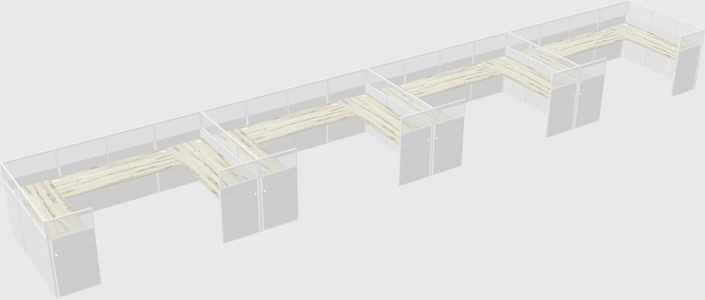 U-shaped cubicle