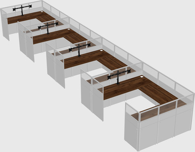 U-shaped cubicle