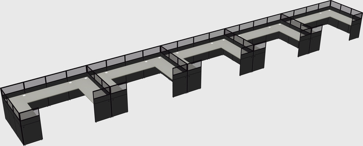 U-shaped cubicle