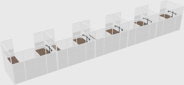 U-shaped cubicle