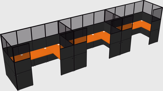 U-shaped cubicle
