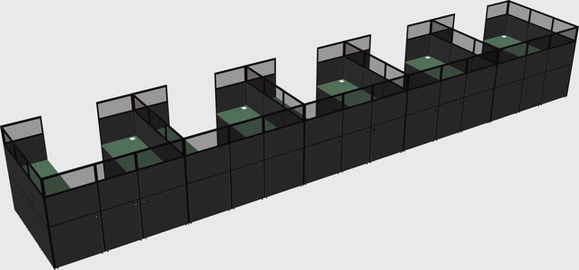 U-shaped cubicle