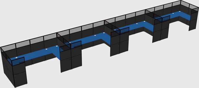 U-shaped cubicle