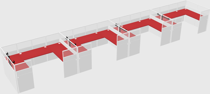 U-shaped cubicle