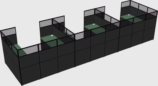 U-shaped cubicle