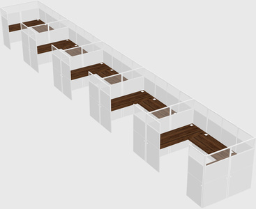 U-shaped cubicle