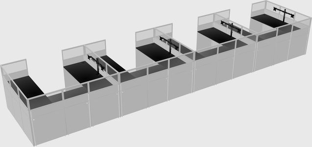 U-shaped cubicle