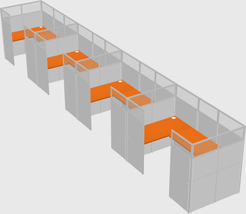U-shaped cubicle