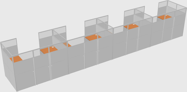 U-shaped cubicle