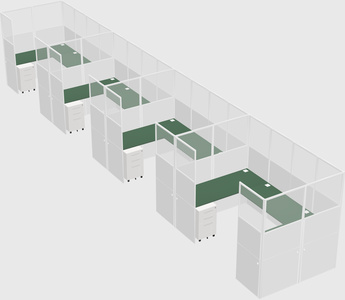 U-shaped cubicle