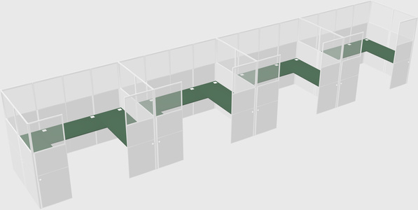 U-shaped cubicle